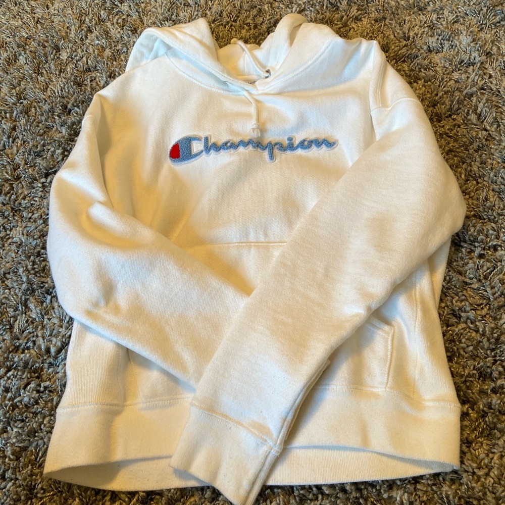 Pure White Champion Hoodie